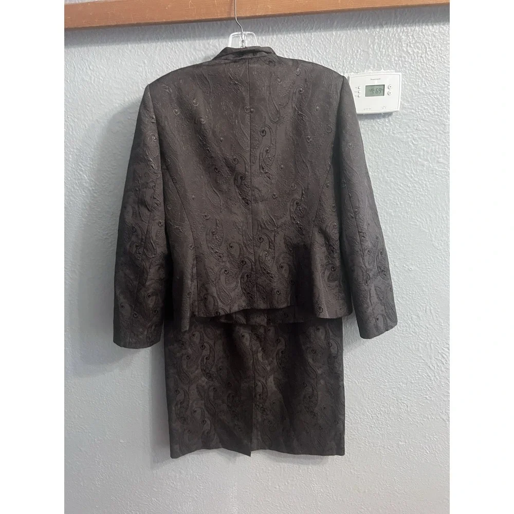 Evan‎ Picone Women Brown Skirt & Blazer Suit Size 12